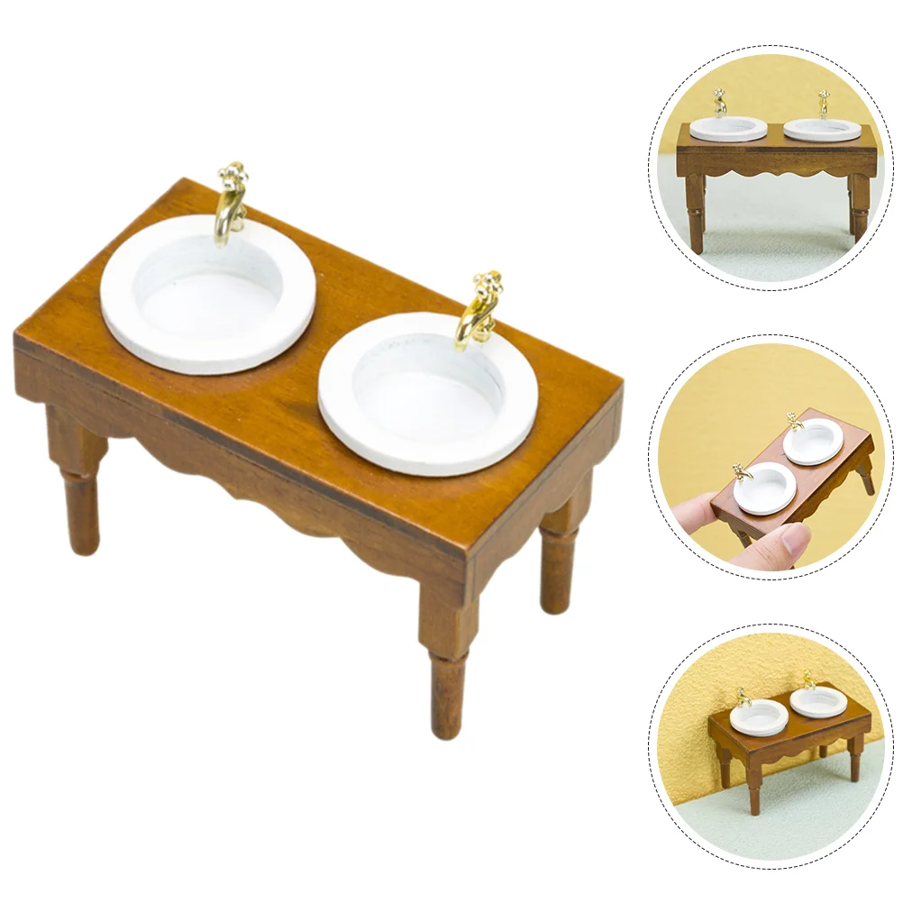 

House Miniature Furniture 1:12 Scale Wash Basin House Bathroom Sink Model