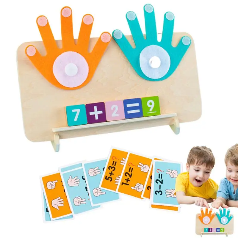 

Подсчет рук для детей обучающая Строительная игрушка с номером пальца обучающая подсчет математическая доска дошкольные манипуляторы для