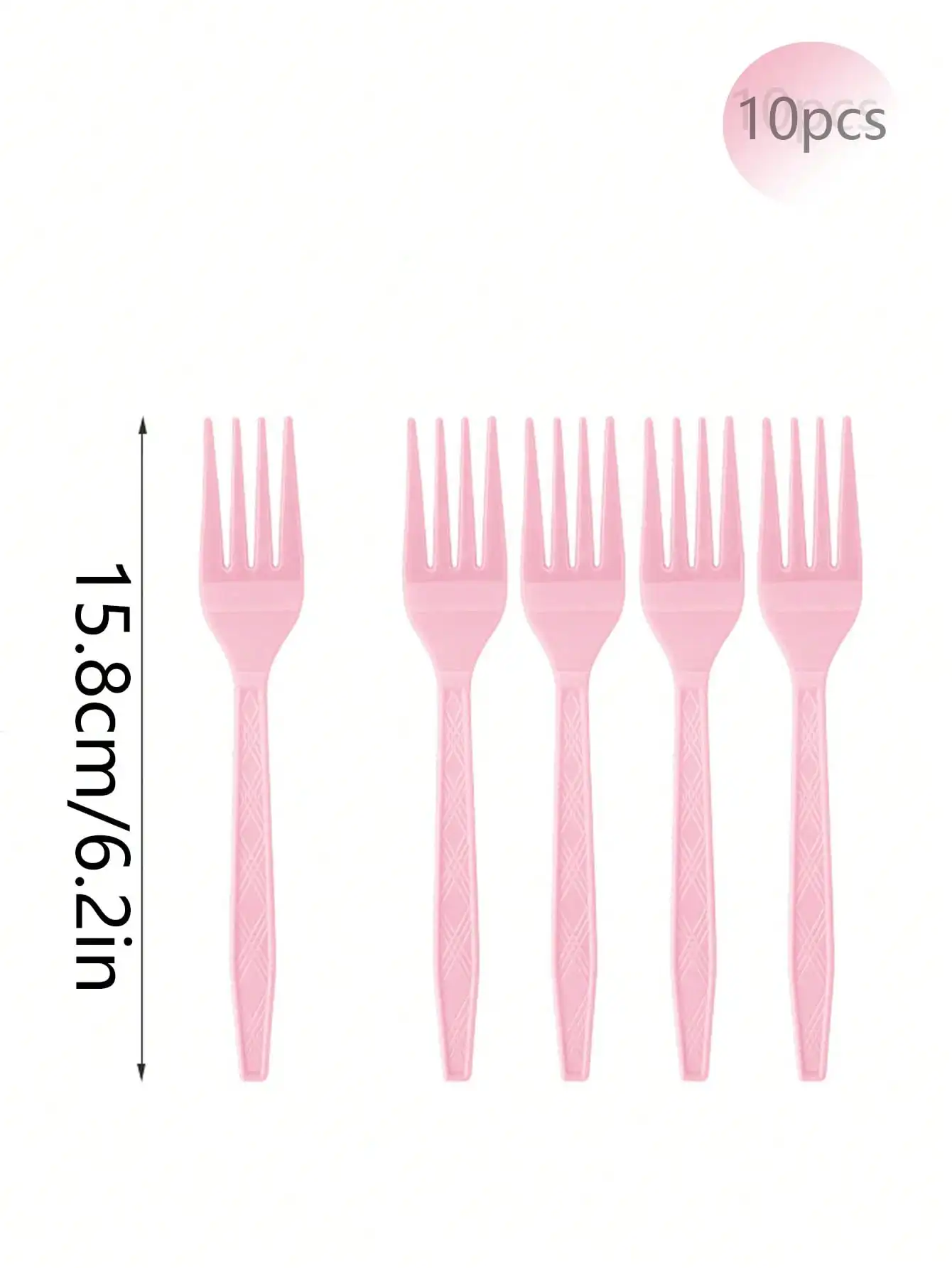Pink Party Supplies Set - Disposable Plates Spoons Forks Knives