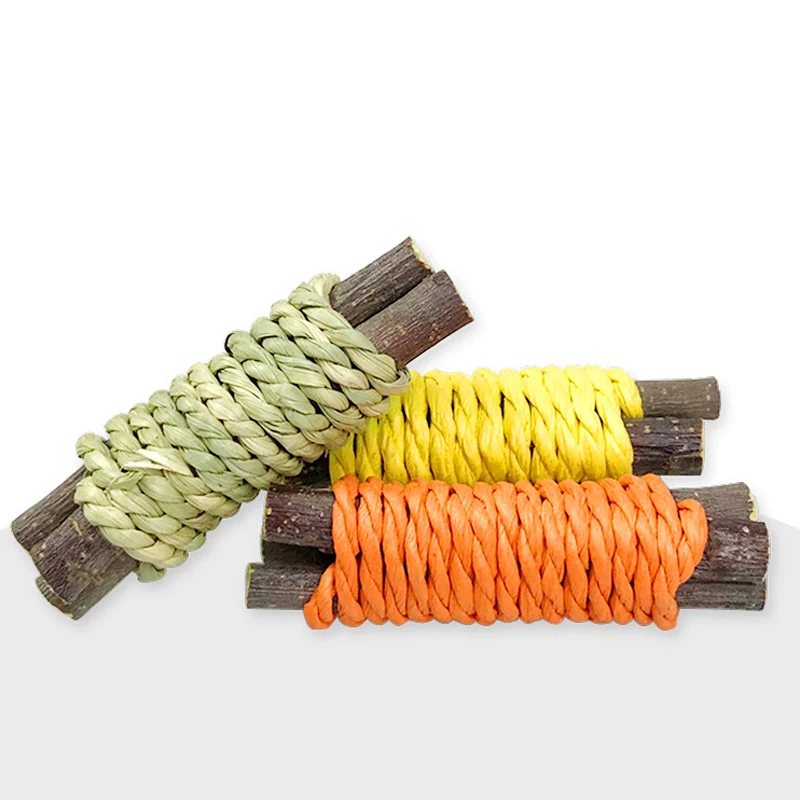 Pet Chew Toys 3 Pieces Rabbit Toy Hamster Chew Toys Set Molar Teeth Care for Pet Rat Guinea Pigs Wooden Branch pet chew toys,pet toys,pet teeth grinding toy,hamster toy