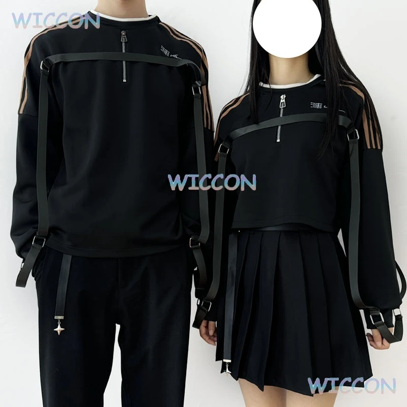 Love And Deepspace Caleb Cosplay Costume Black Long Sleeves Halloween Party Women Men Carnival Hoodie Casual Sweatshirt Belt - AliExpress 200000532