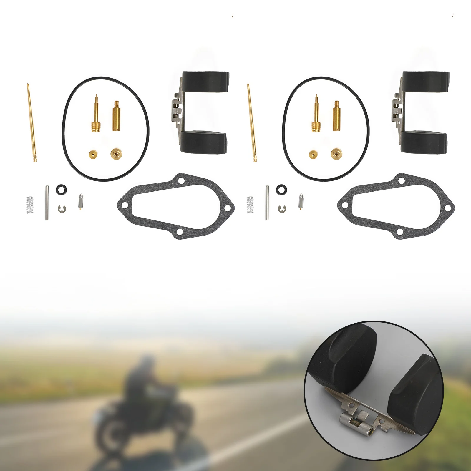 Areyourshop2X Carburatore Carb Kit Di Riparazione Adatto Per Honda Xl250 Motosport 250 1972-1975 Parti Del Motore