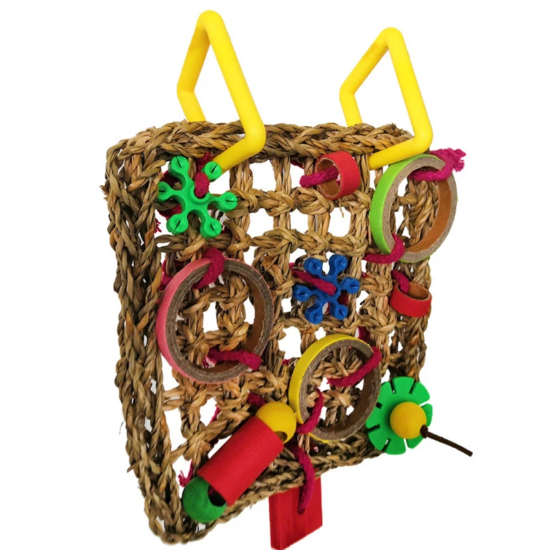 Hanging Parrot Bird Molar Toy Colorful Articles Parrot Bite Pet Bird Toy for Training Swing Biting