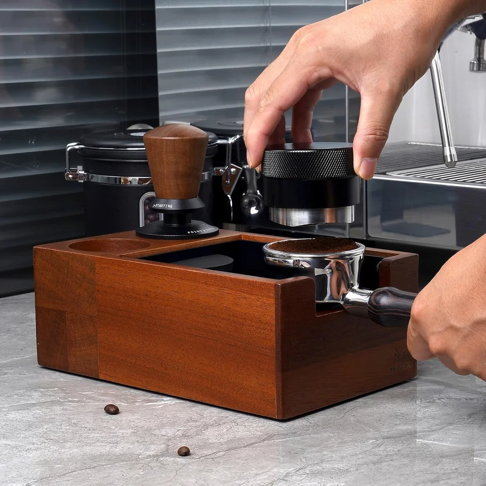 DB ABS Espresso Tamping Station 51-58mm Destacável Slot Plástico Tampers Café Co