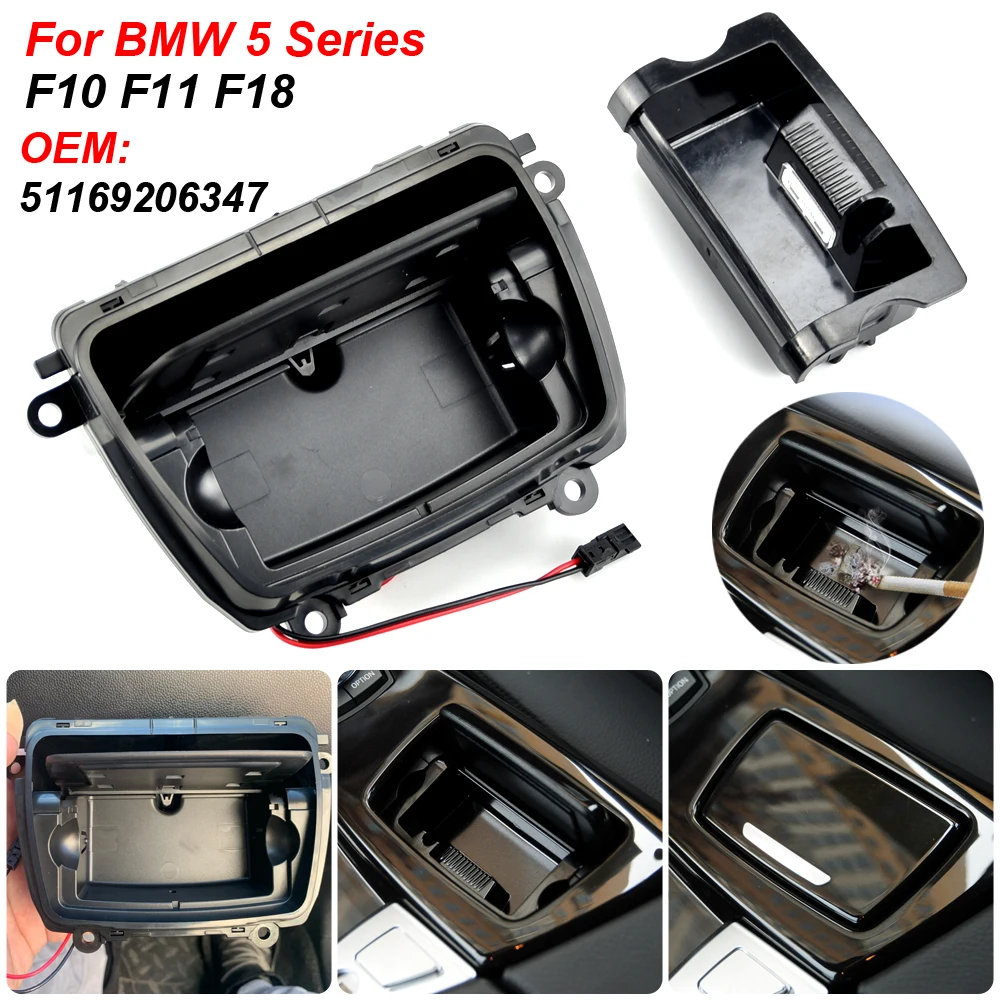 BMW 5 시리즈 F10 F11 F18 51169213656 51169206347 용 새 센터 콘솔 ABS 재떨이 박스 어셈블리 교체품