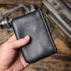 LUOKIR Genuine Leather Coin Purse Men's Small Card Bag Women's Zipper Short Wallet Mini Card Holder Cowhide Money Bag 2