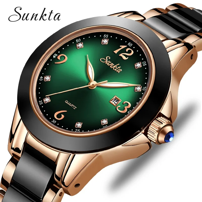 

Female Quartz Watch Woman Waterproof Stainless Steel Ceramics Women Wrist Watches Luxury Bracelet Ladies Watch Gift Montre Femme