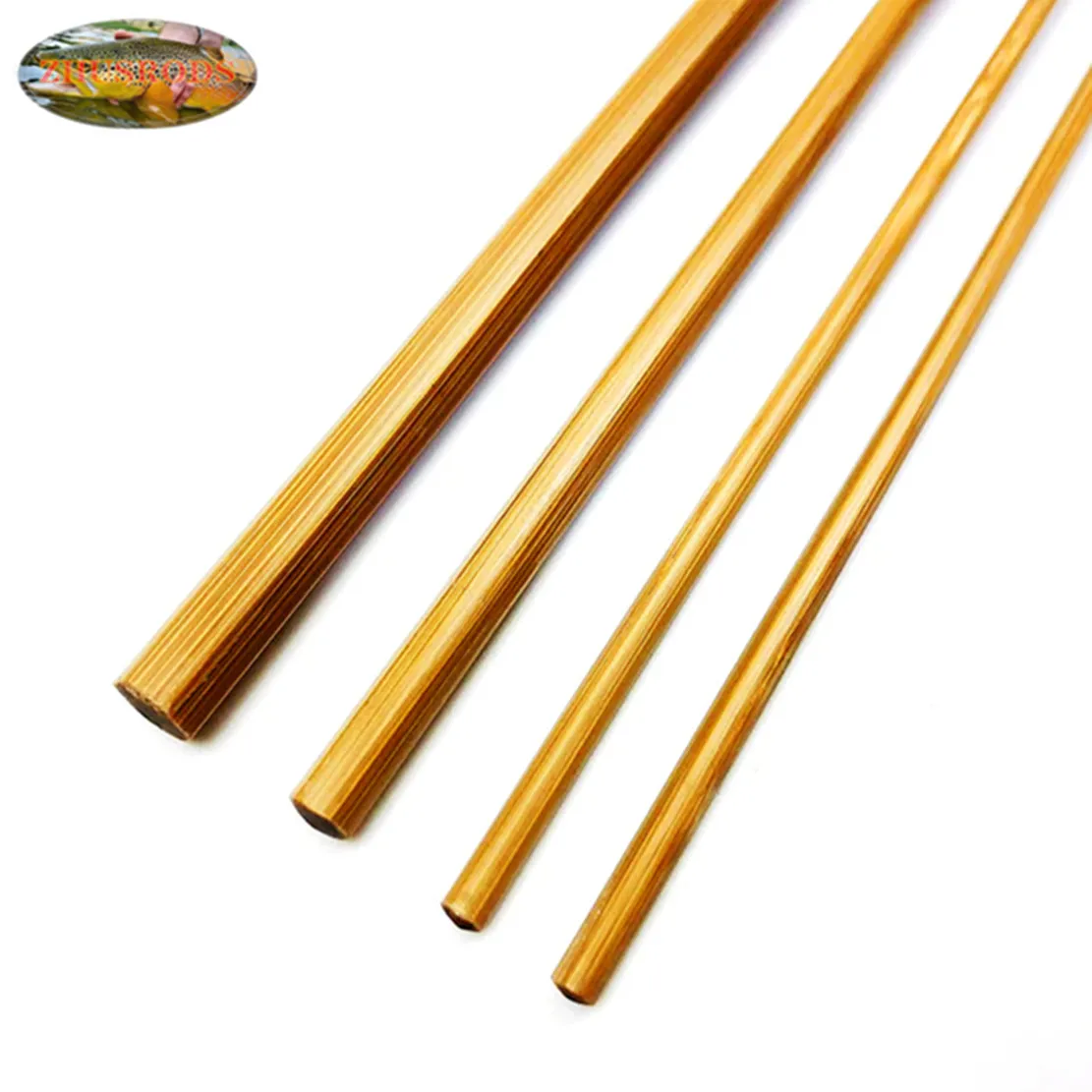 ZHUSRODS Bamboo Fly Rod Blanks 3 section 2 Tip (6'6-8'6) And Nickel  Silver Ferrule / Handmade Fly Fishing Rod Blanks