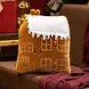 Christmas Tree Gingerbread Man Snowman Gingerbread House Plush Toy Coussin Extérieur Imperméable Jardin 6