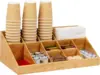 Reader Cup and Condiment Station, Countertop Organizer Coffee Bar, Kitchen, Stirrers, 17.875" L x 9.5" W x 6.625" H 6