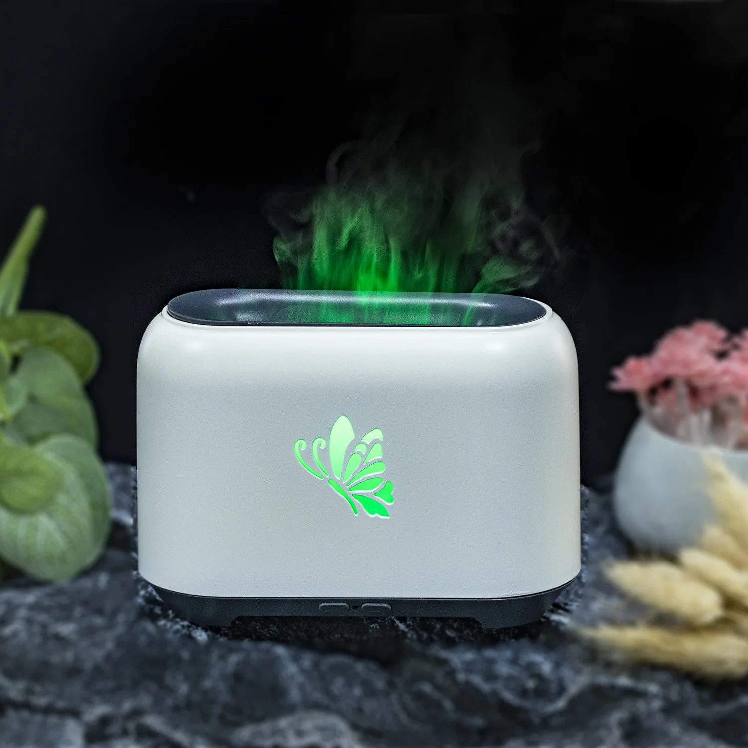 

150ML USB Essential Oil Diffuser Simulation Flame Ultrasonic Humidifier Home Office Air Freshener Fragrance Sooth Sleep Atomizer