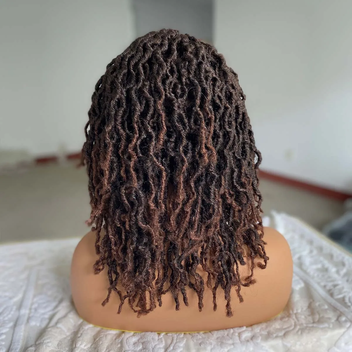 Short dreadlock wig faux locs wig braided wigs for women afro braids curly synthetic for black women