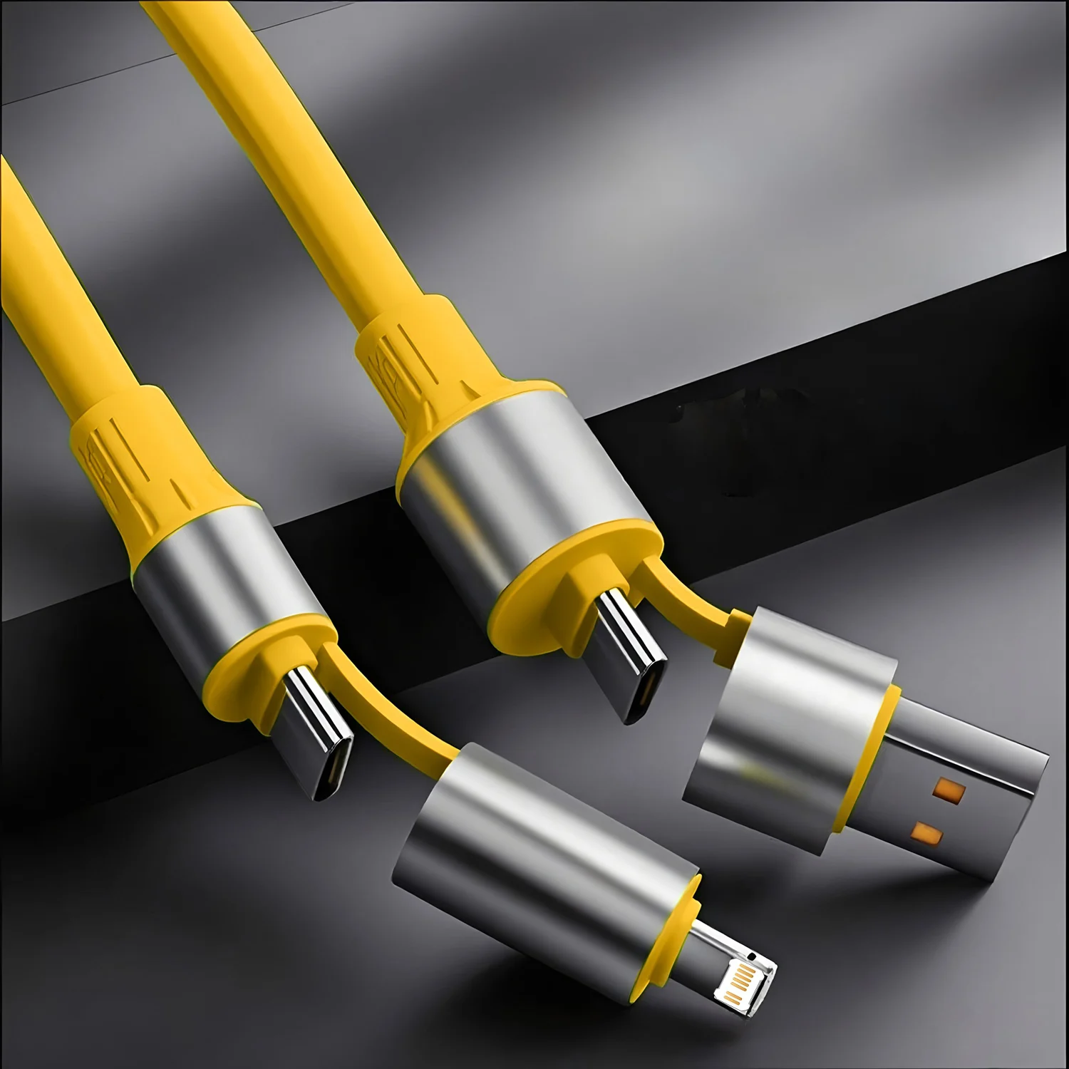 كابل 4 في 1 بقدرة 240 وات شحن سريع للغاية ووظائف م...