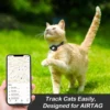 AirTag Pet Collar for Girl Boy Cats , Reflective Kitten Collar with Apple Air Tag Holder and Bell Quick Breakaway Release 2