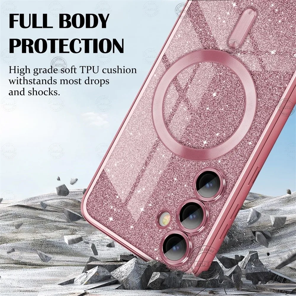 Glitter Bling Magnetic Wireless Case Cover - Ultra Bright Design