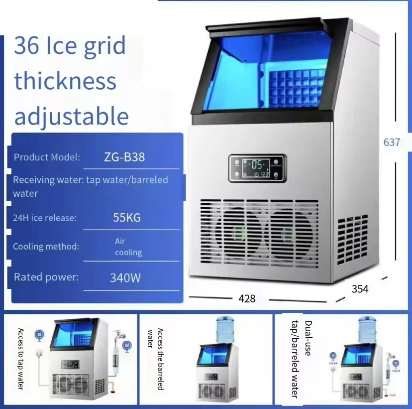 YYHC- Recessed Stainless Steel Commercial Ice Maker Portable Commercial Ice Making Machine
