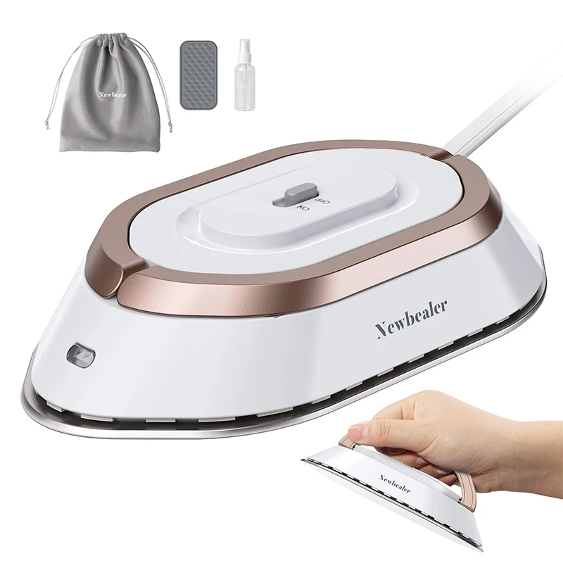Mini Travel Iron for Clothes Portable Handle Electric Ironing Machine Fast Heating Dry Wet Irons Garment Household Tools