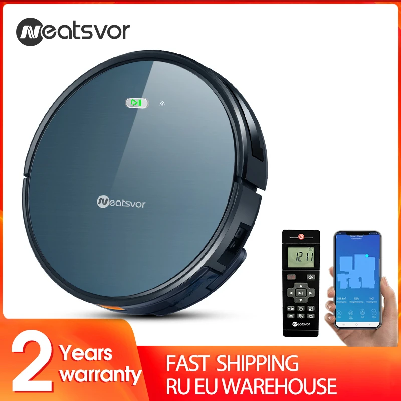 NEATSVOR X500 Robot Vacuum Cleaner 3000PA Powerful Suction 3in1 Pet