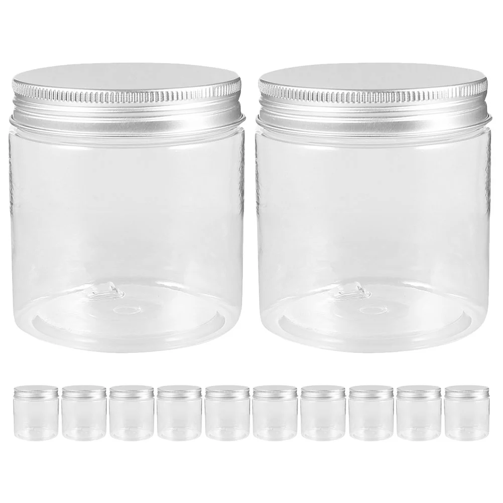 

12 Pcs Glass Canister with Lid Aluminum Mason Jars Food Container Mini Lids Honey Storage Sealed Portable