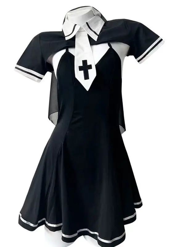 Fun Underwear Sexy And Pure Desire Free Nun Uniforms Small Chest Pajama Dress Elegant Black Slim Fit Waist 2750 RHPX 5