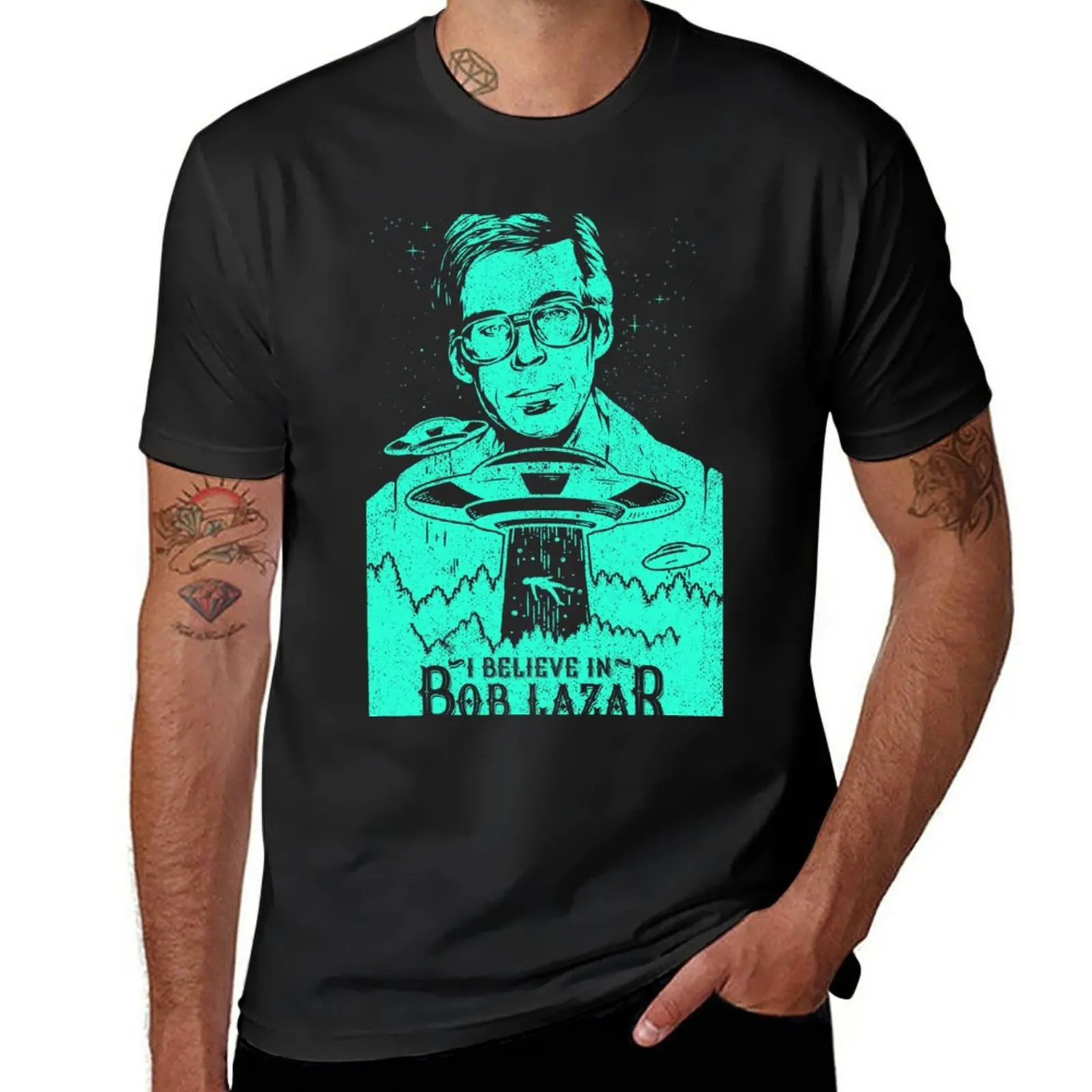 

New I Believe in Bob Lazar T-Shirt black t shirts summer clothes Anime t-shirt kawaii clothes men graphic t shirts