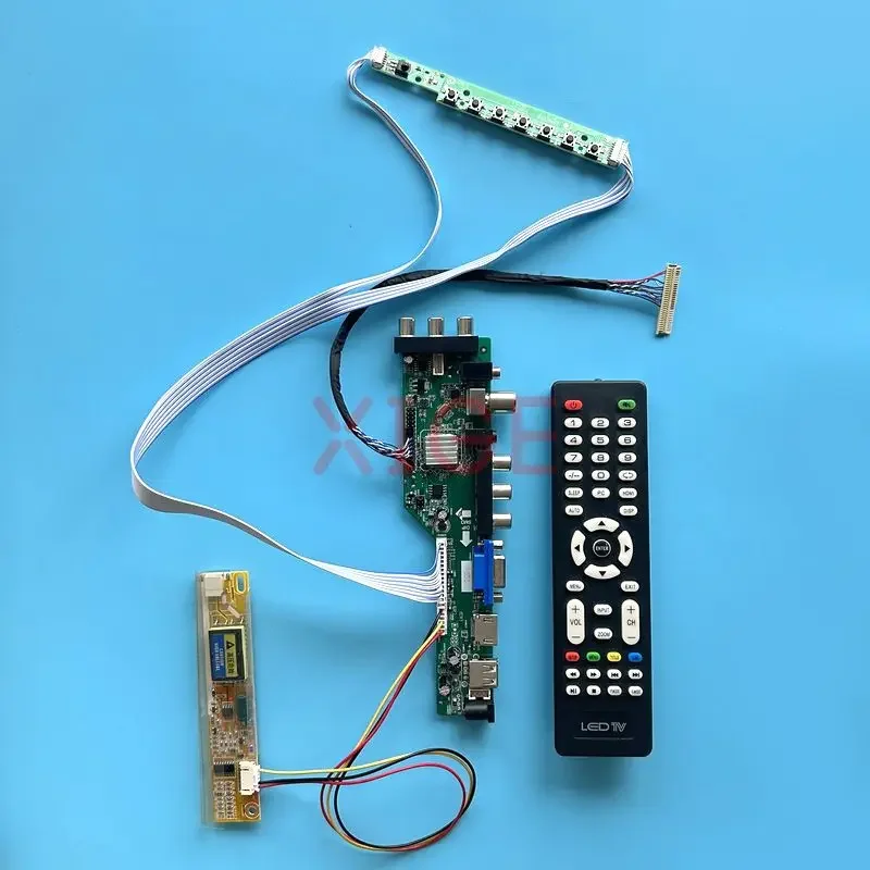 

LCD Controller Driver Board Fit CLAA154WB05 CLAA154WB08A IR+AV+USB+HDMI+VGA 1280*800 Kit DIY Matrix 1CCFL 30Pin LVDS Digital DVB