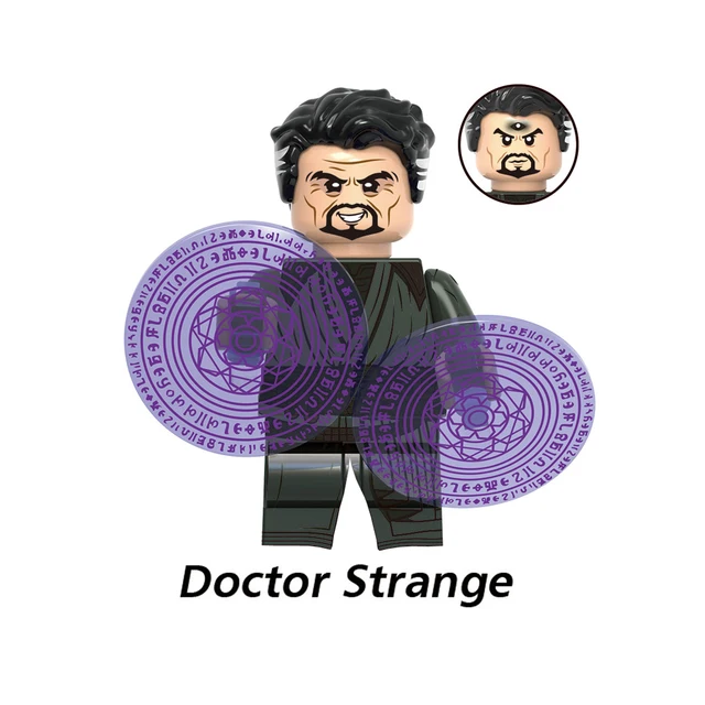 Disney Doctor Strange Scarlet Witch Moon Knight Wong Building Block Dormammu Hulk Ultron Carter Professor X Brick America Chaves O-X1888