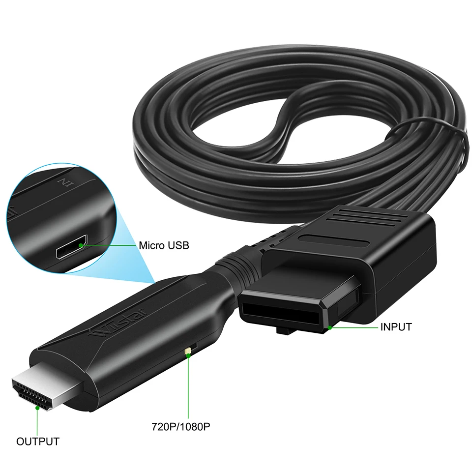 For NGC/SNES/N64 To HDMI-compatible Converter Adapter cable For N64 For GameCube Plug and Play Full Digital Cable Acceessories