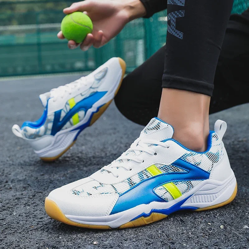 Women Men Pickleball Shoes Court Tennis Sport Badminton Shoes Women Gym Walking Sneakers Mesh Breathable Man Tennis