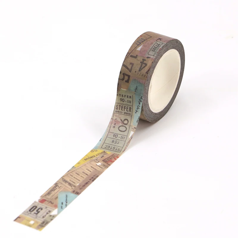 2023 NEW 1X 10M Decorative Retro Travel Japanese Washi Tape for Scrapbooking Planner Adhesive Masking Tape Cute Stationery 5