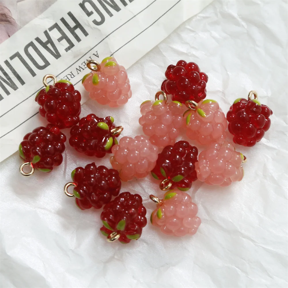 2PCs Simulation Harz 3D Obst Charms Traube Anhänger Schmuck DIY Erkenntnisse Für Ohrring Armband Halskette Machen Zubehör