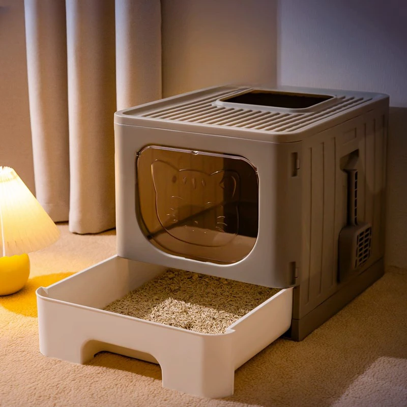 

Просеивающий бокс для кошек, подставка для кошек, закрытый герметичный дезодорирующий бокс для кошек, большой ящик для кошек, продукт для кошки QF50CB