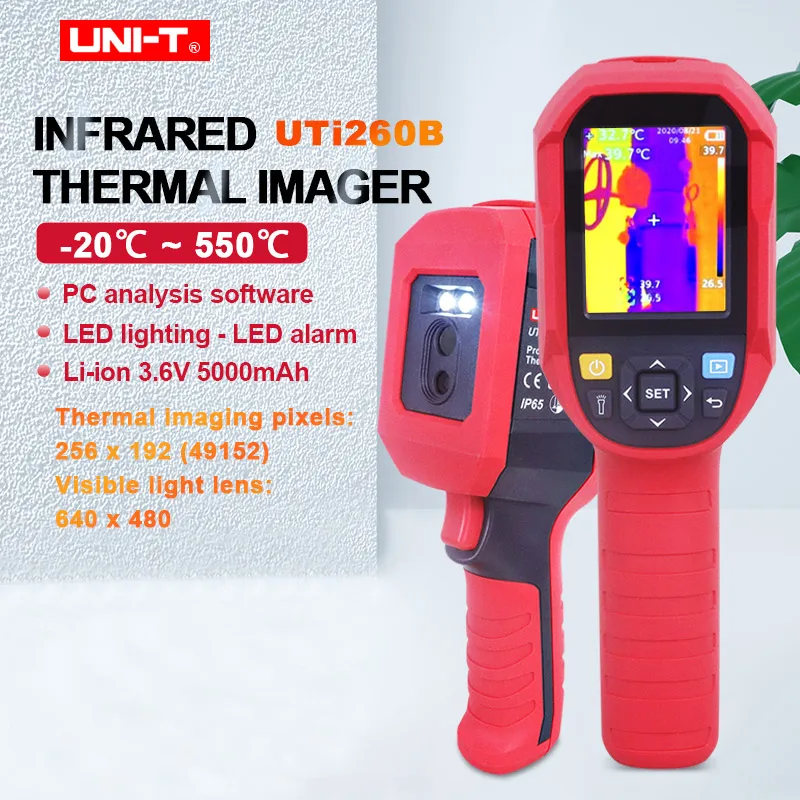 

UNI-T Infrared Thermal Imager 256 x 192 Pixels HD -15~550C infrared thermal imaging camera temperature Infrared Thermometer
