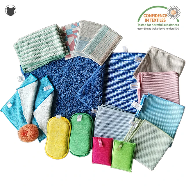 12 Pièces Chiffons de Nettoyage en Microfibre, Lingettes de Nettoyage  Réutilisables, Microfibre Chiffons Torchons de Nettoyage Poussiere  Serviettes