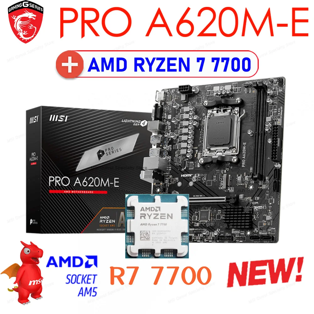 Socket-AM5-MSI-PRO-A620M-E-Motherboard-Desktop-AMD-B620-Mainboard-DDR5 ...