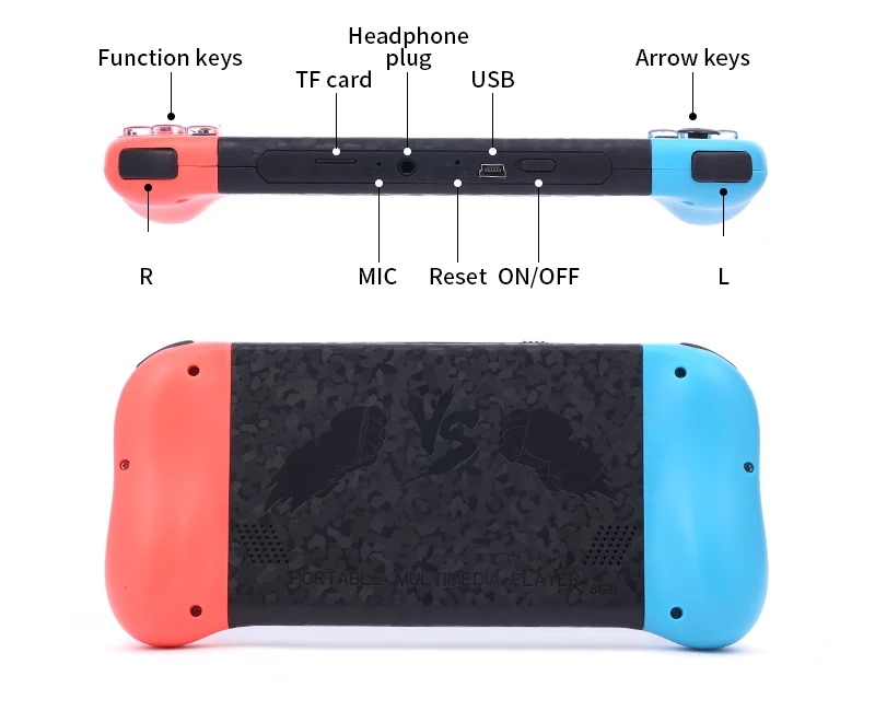 2022 X50 5.1 HD screen 64bit Video games supports multiple emulators ortable Handheld Retro Game Console Video Player tv output