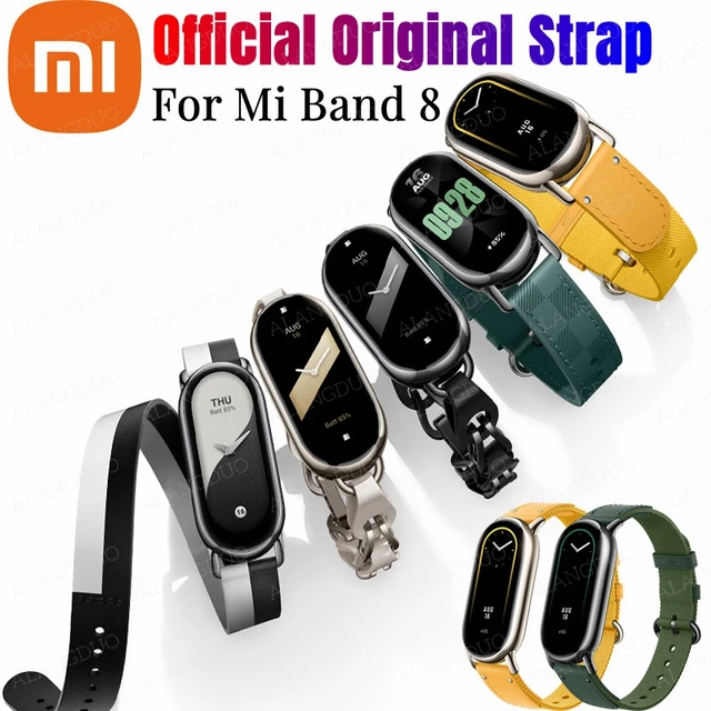 Correa Original para Xiaomi Mi Band 8, cadena de cuero tejido TPU, pulsera  colgante, cápsula deportiva reemplazable, accesorio - AliExpress