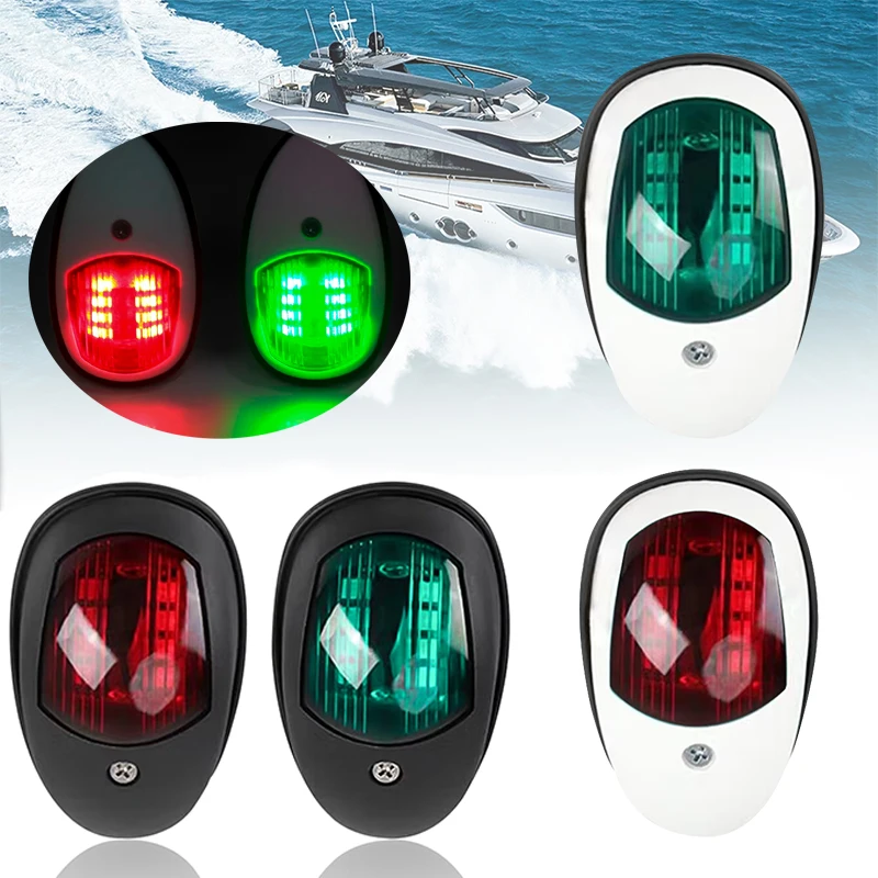 2Pcs LED Navigation Licht Signal Warnung Lampe Boot Bogen Licht Marine Boot Navigation Lampe für Power Boot und Skiff Yacht