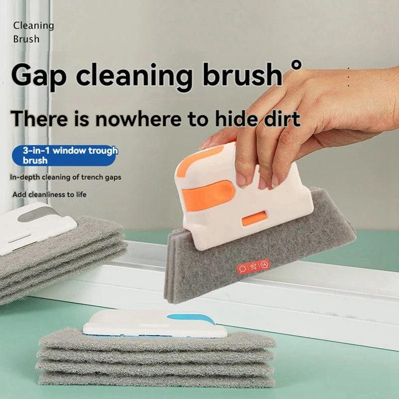8 PCS Window Track Cleaner Windowsill Groove Deadend Cabinet Crevice Brush For Window Sliding Door Track Sill Small Spa 4