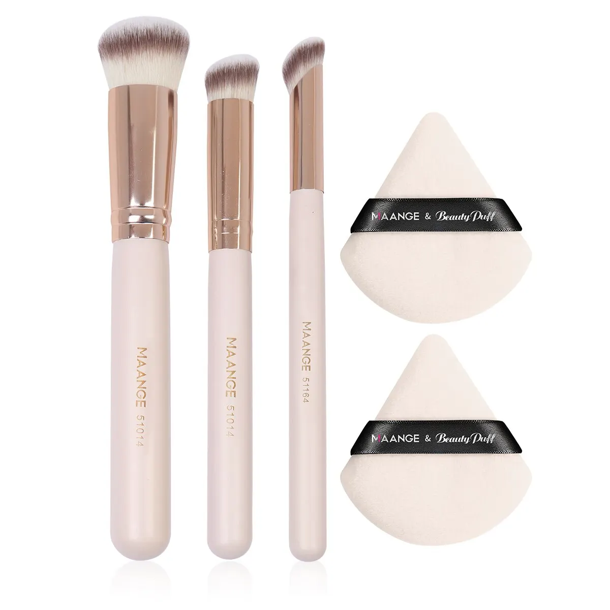 Makeup Brushes and Puff Set 1