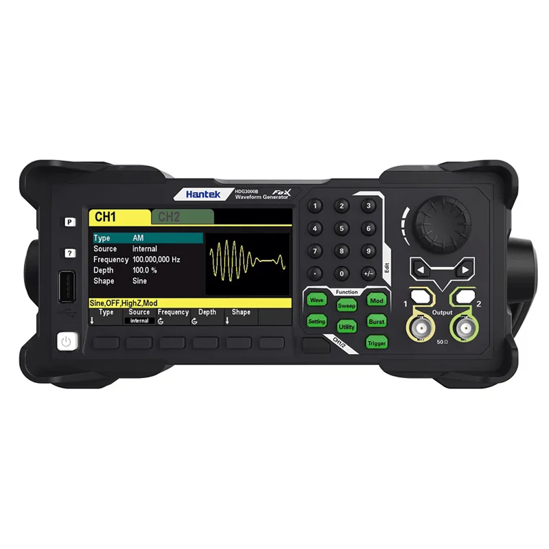 Hantek HDG3042B/HDG3062B/HDG3082B/HDG3102B Dual Channel Desktop Signal Source Function Generator 100MHz Bandwidth Original