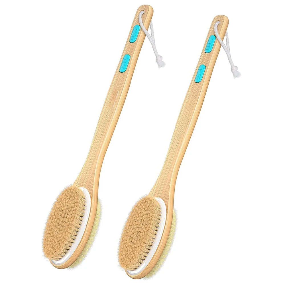 Dual-Sided Shower Brush with Soft and Stiff Bristles
