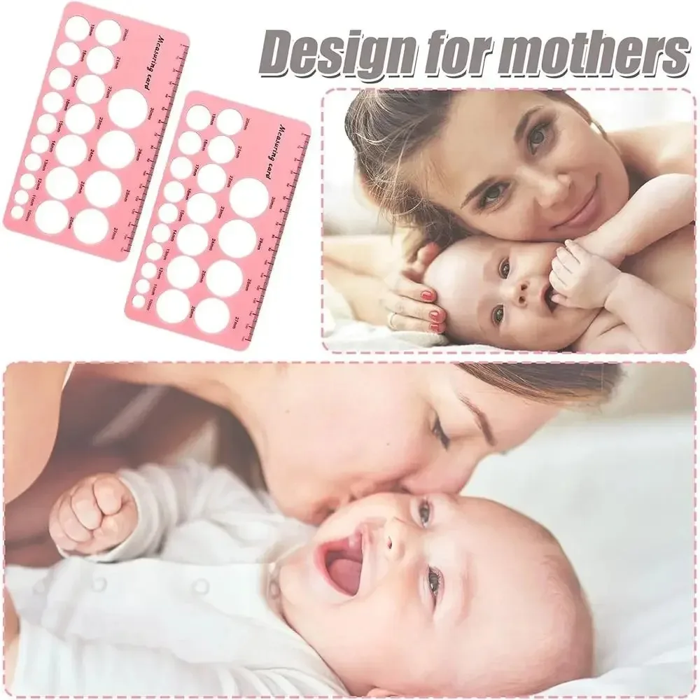 Nipple Ruler for Flange Sizing, Soft Flexible Silicone Measurement Tool for Breast Pump Sizing,Easy to Use for Pumping