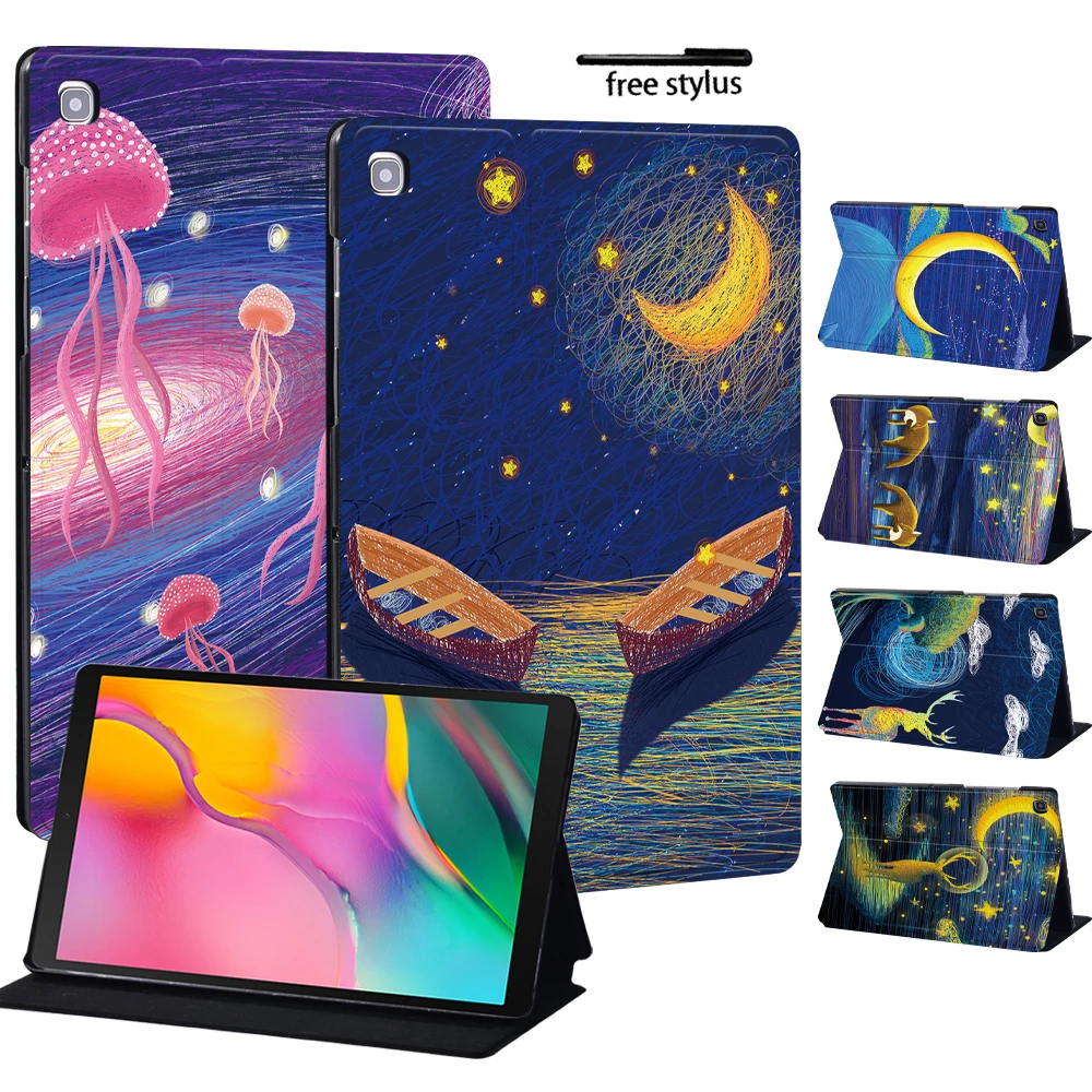 

Case for Samsung Galaxy Tab A8 10.5" Tab A7 lite 8.7" S6 Lite 10.4" Stand Cover Case Tab S4 S5e S6 10.5 inch Tab S7 11" Funda