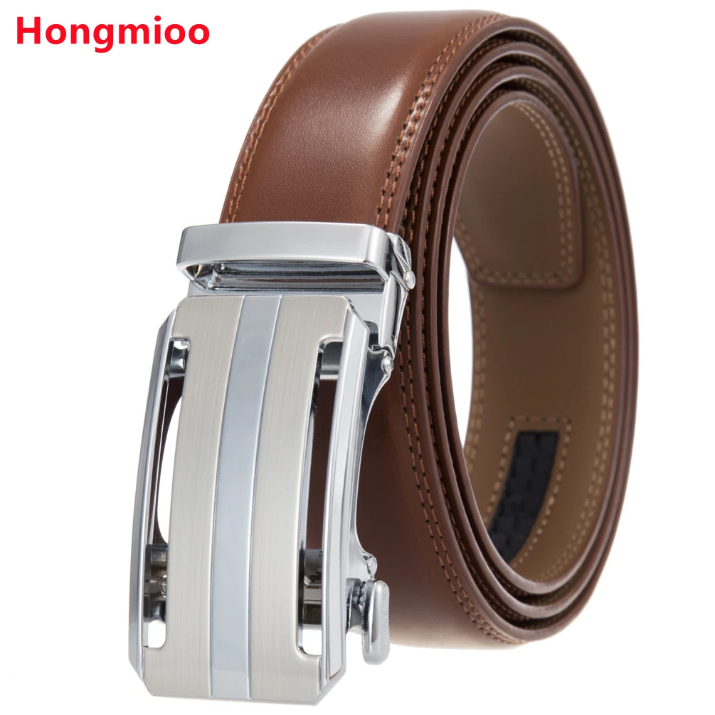 

Men Belts Designer Buckle Genuine Cow Leather Luxury Gift Formal Ceinture Homme Business Cowboy Waistband Trouser Ratchet