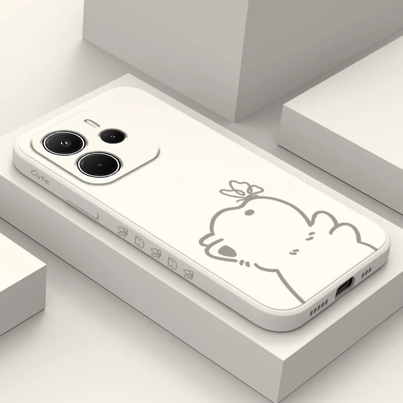Niedliche Bären-Handyhülle für Xiaomi Redmi Note 14 13 12 12S 11 11S 10 10S Pro Plus 15 15C 14C 4G 5G Silikonhülle