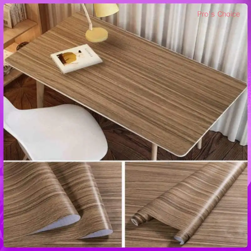 Wood Grain Sticker Vinyl Wooden Furniture Table Wall Decoration