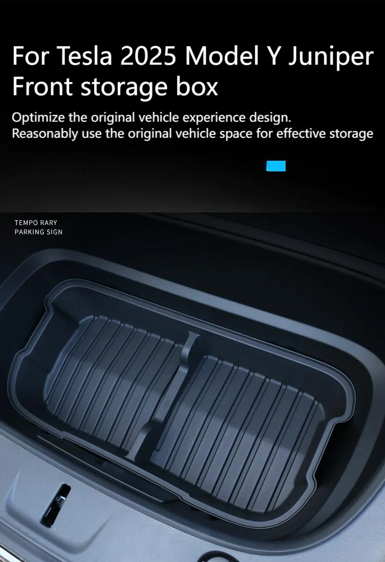 For Tesla 2025 Model Y Juniper Front Trunk Storage Box Single -Layer Trunk Organ