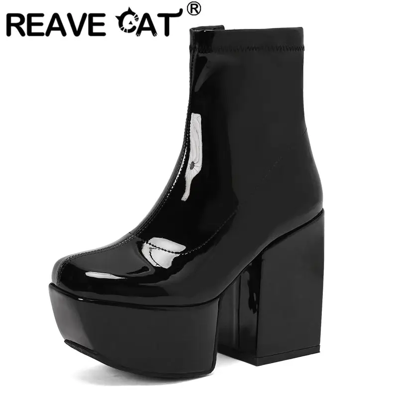 reave-cat-patent-leather-women-ankle-boots-square-toe-chunky-heels-12cm-platform-hill-zipper-plus-size-46-47-48-sexy-dating-bota