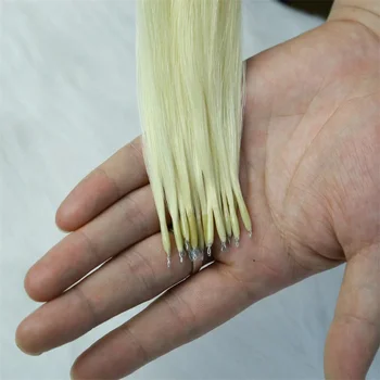 Platinum Nano Rings Hair Extensions Natural Micro Beads Hair Extensions Straight Remy Original Human Microring Hair Pure Color